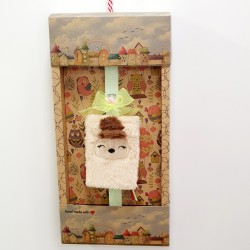 Λαμπάδα αρωματική με δώρο μπλοκ λούτρινο ελαφάκι