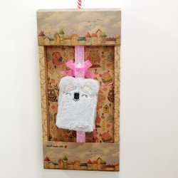 Λαμπάδα αρωματική με δώρο μπλοκ λούτρινο κοάλα