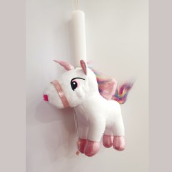 Λαμπάδα Μονόκερος με Δώρο Λούτρινο