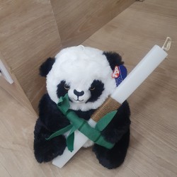 Λαμπάδα αρωματική με δώρου λούτρινο panda