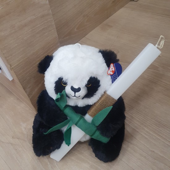 Λαμπάδα αρωματική με δώρου λούτρινο panda