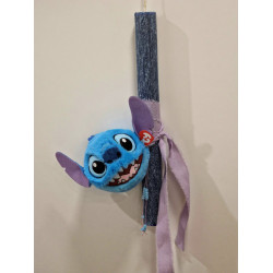 Λαμπάδα με μπάλα χνουδωτή Beanie Bables Disney Stitch