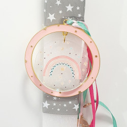 Λαμπάδα με διακοσμητικό ουράνιο τόξο