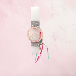 Λαμπάδα με διακοσμητικό ουράνιο τόξο