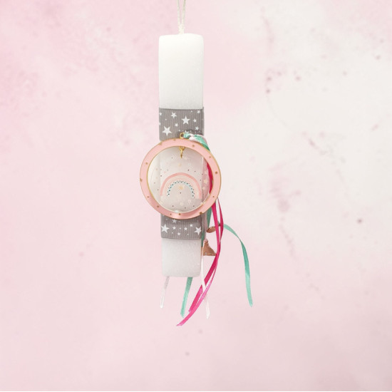 Λαμπάδα με διακοσμητικό ουράνιο τόξο