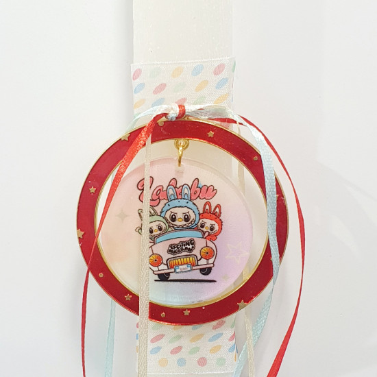 Λαμπάδα με διακοσμητικό Labubu