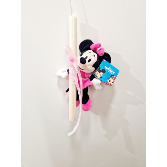 Λαμπάδα αρωματική με λούτρινο Minie Mouse