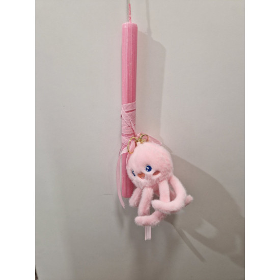 Λαμπάδα αρωματική με δώρο λούτρινο