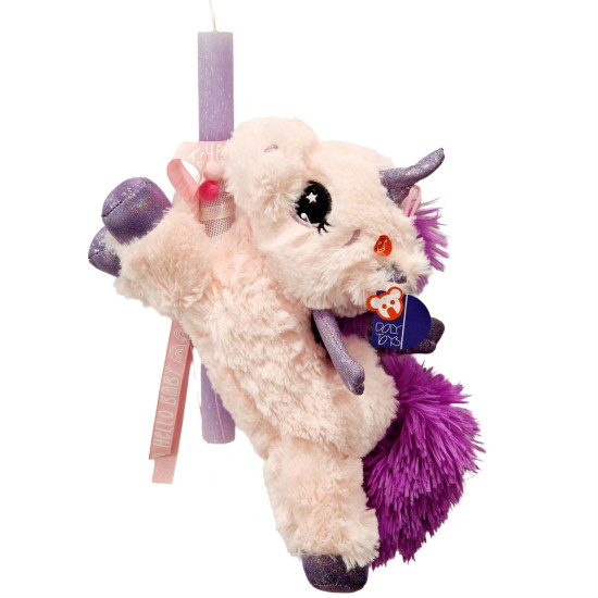 Λαμπάδα αρωματική Μονόκερος με δώρο Λούτρινο κωδ 3201