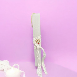 Λαμπάδα αρωματική με δώρο σκουλαρίκια κερασάκια από ατσάλι 316L