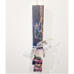 Λαμπάδα αρωματική με μπρελόκ και τύπωμα Delda