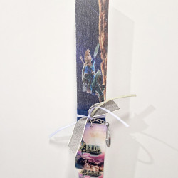 Λαμπάδα αρωματική με μπρελόκ και τύπωμα Delda