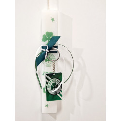 Λαμπάδα αρωματική με μπρελόκ και τύπωμα Παναθηναϊκός