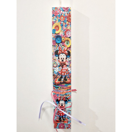 Λαμπάδα αρωματική με μινιατούρα και τύπωμα Minie Mouse