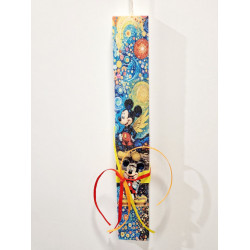 Λαμπάδα αρωματική με μινιατούρα και τύπωμα Mickey Mouse