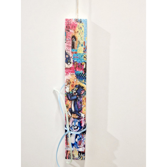 Λαμπάδα αρωματική με μινιατούρα και τύπωμα Tom & Jerry 