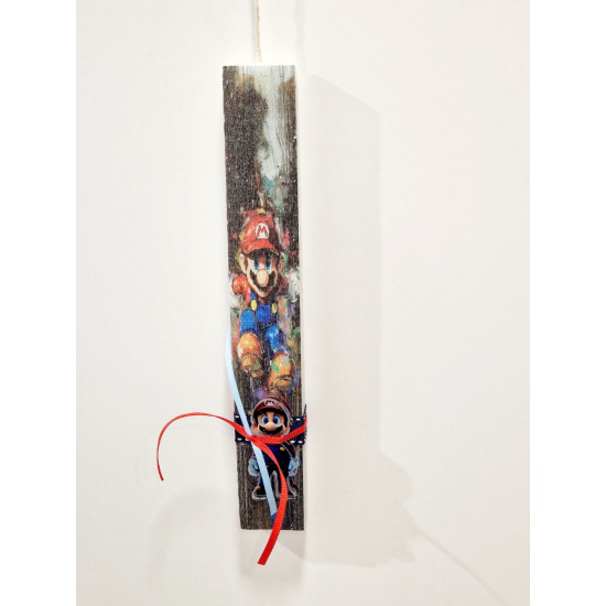 Λαμπάδα αρωματική με μινιατούρα και τύπωμα Super Mario