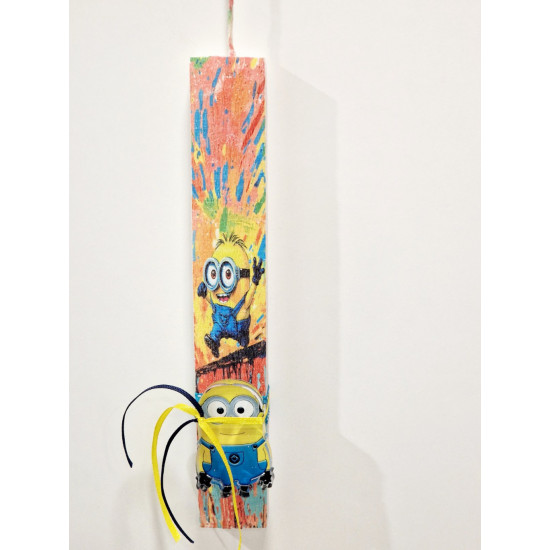 Λαμπάδα αρωματική με μινιατούρα και τύπωμα Minions