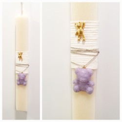 Λαμπάδα με δώρο κολιέ αρκουδάκι 