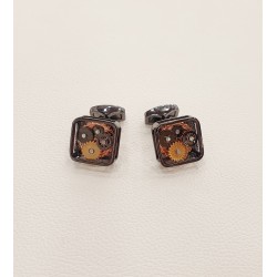 Μανικετόκουμπα με μηχανισμό κατασκευασμένα από ατσάλι 