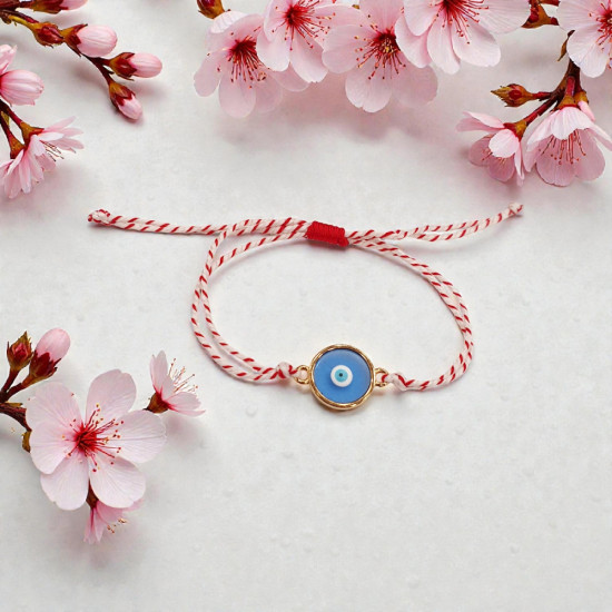 Βραχιόλι Μάρτης μάτι και αυξομείωση στο κούμπωμα 010