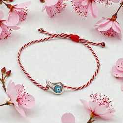 Βραχιόλι Μάρτης σταγόνα μάτι και αυξομείωση στο κούμπωμα 010