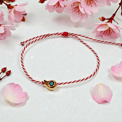 Βραχιόλι Μάρτης σταγόνα μάτι και αυξομείωση στο κούμπωμα 030