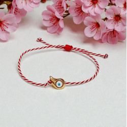 Βραχιόλι Μάρτης σταγόνα μάτι και αυξομείωση στο κούμπωμα 040