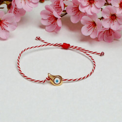 Βραχιόλι Μάρτης σταγόνα μάτι και αυξομείωση στο κούμπωμα 040