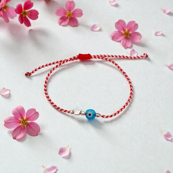 Βραχιόλι Μάρτης κορώνα με μάτι και αυξομείωση στο κούμπωμα