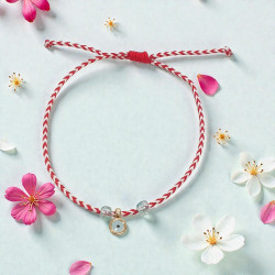 Βραχιόλι Μάρτης μάτι και αυξομείωση στο κούμπωμα 01