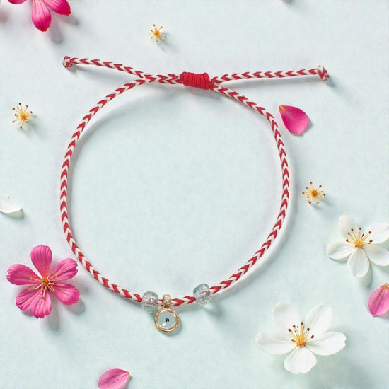 Βραχιόλι Μάρτης μάτι και αυξομείωση στο κούμπωμα 01