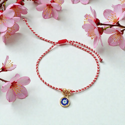 Βραχιόλι Μάρτης μάτι και αυξομείωση στο κούμπωμα