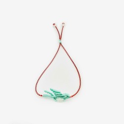 Χειροποίητο Μαρτάκι Μακραμέ με τιρκουάζ χελιδόνι