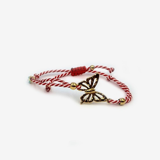 Χειροποίητο Μαρτάκι με χρυσή πεταλούδα