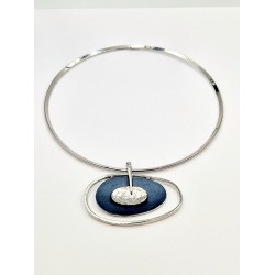 Κολιέ “round” κρίκος ασημένιος σε ασημένιο χρώμα