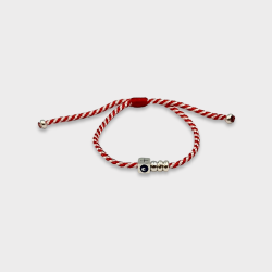 Χειροποίητο Μαρτάκι με κύβο με μάτι και σταυρό