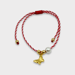 Χειροποίητο Μαρτάκι πεταλούδα με πέρλα