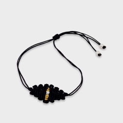 Χειροποίητο βραχιόλι μάτι μακραμέ μαύρο