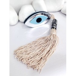 Διακοσμητικό Γούρι 2025 Μάτι Διπλής Όψης με Φούντα