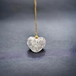 Κολιέ Μακρύ με κεραμική καρδιά και Αλυσίδα από Ανοξείδωτο Ατσάλι L316