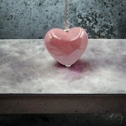 Κολιέ Μακρύ με κεραμική καρδιά και Αλυσίδα από Ανοξείδωτο Ατσάλι L316