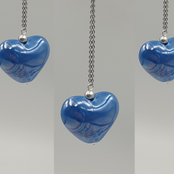 Κολιέ Μακρύ με κεραμική καρδιά και Αλυσίδα από Ανοξείδωτο Ατσάλι L316