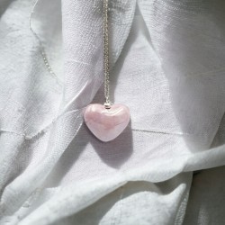 Κολιέ Μακρύ με κεραμική καρδιά και Αλυσίδα από Ανοξείδωτο Ατσάλι L316