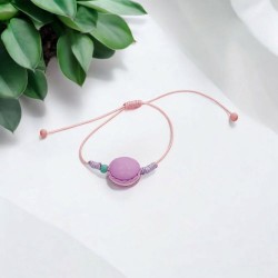 Βραχιόλι Macaron με αυξομείωση στο κούμπωμα