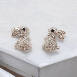 Παιδικά Σκουλαρίκια Λαγουδάκια από ασήμι 925
