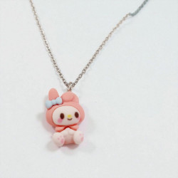 Κολιέ Μellody με ατσάλινη αλυσίδα σε ασημένιο χρώμα