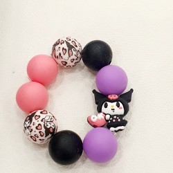 Βραχιόλι παιδικό ελαστικό Kuromi 