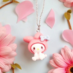 Κολιέ Μelody με ατσάλινη αλυσίδα 316L σε ασημένιο χρώμα 