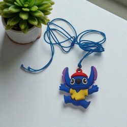 Κολιέ Stich με κορδόνι μακρύ και αυξομείωση στο κούμπωμα 